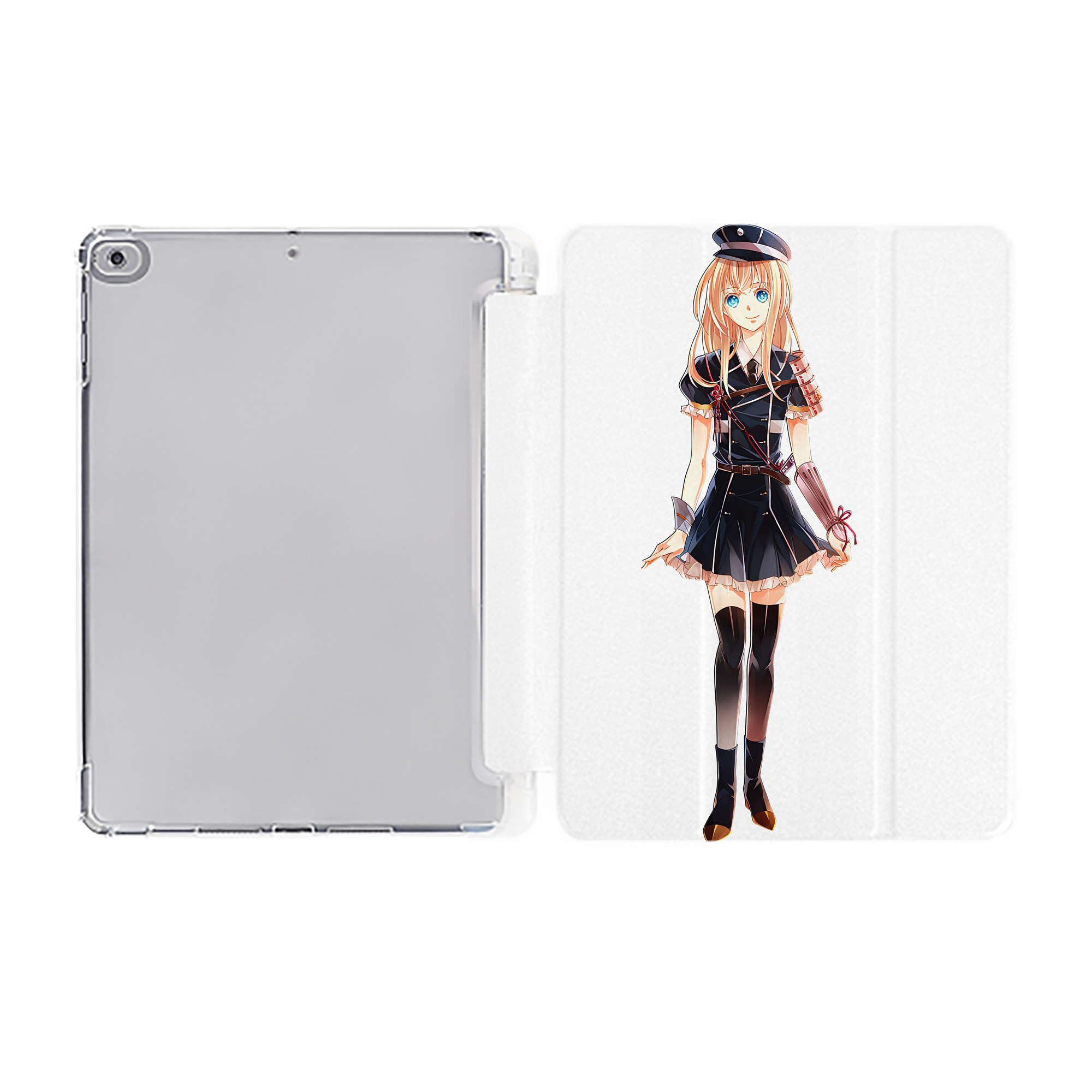 （画像用） 刀剣乱舞 Touken Ranbu IPad ケース ペン収納付き 三つ折りスタンド PUレザー×シリコン 対応機種9.5/10.5/10.9インチ